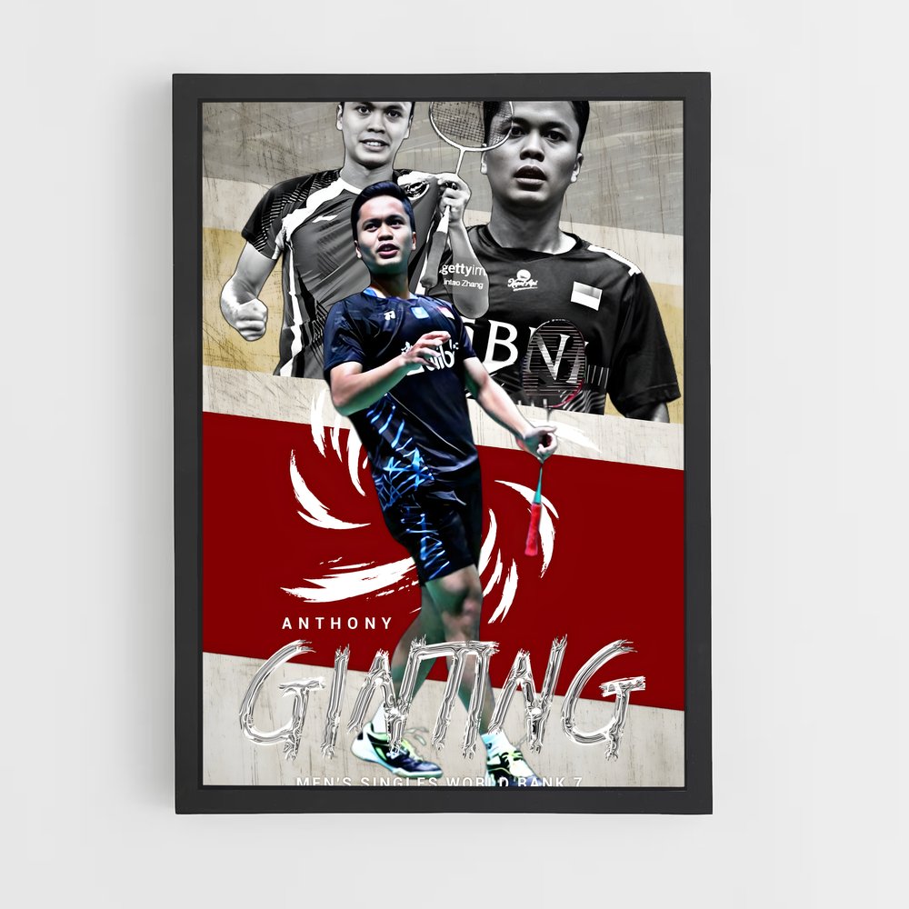 Poster Match de Maîtres – affiche Badminton (vue 2)